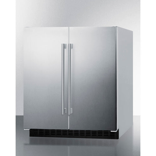 Summit 30" Wide Built-In Refrigerator-Freezer FFRF3075WSS