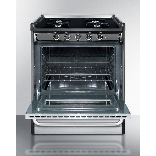 Summit 30" Wide Gas Range, Open Burners TNM2107BRW