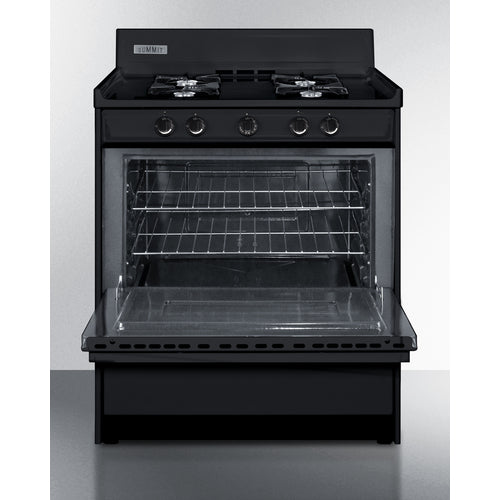 Summit 30" Wide Gas Range, Open Burners TNM2107C