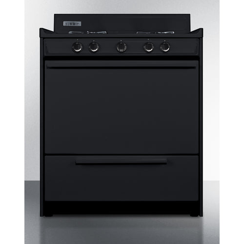 Summit 30" Wide Gas Range, Open Burners TNM2107C