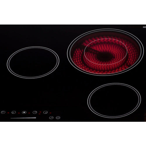 Summit 36" Wide 208-240V 5-Burner Radiant Cooktop CR5B36T9B