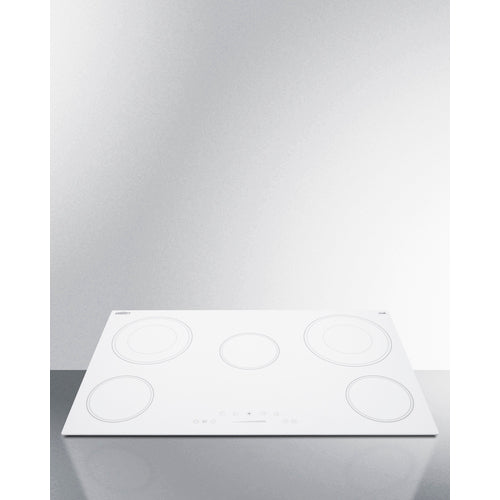 Summit 36" Wide 208-240V 5-Burner Radiant Cooktop CR5B36TXW