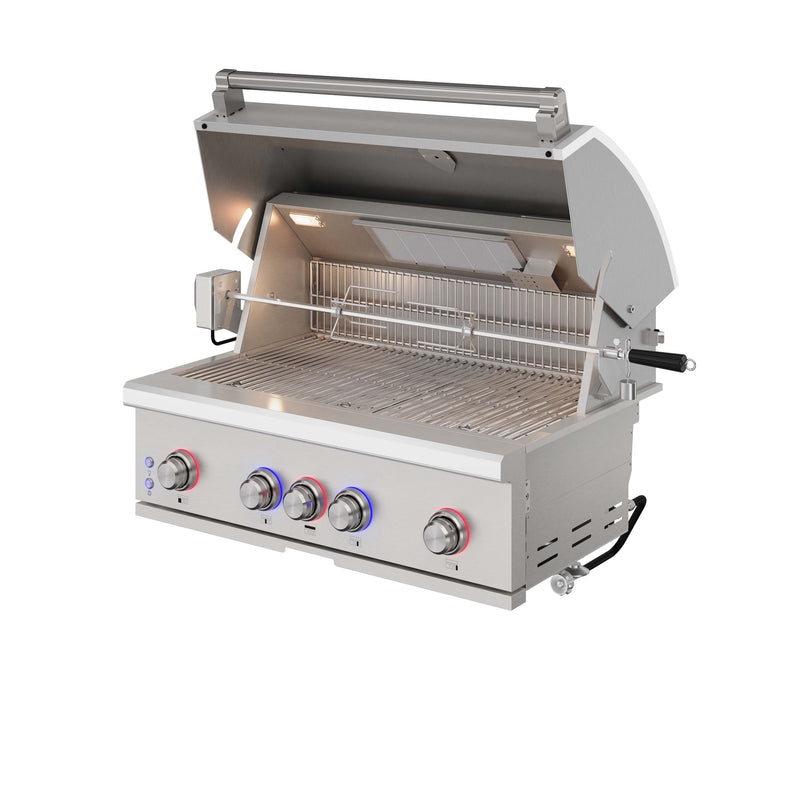 THOR Kitchen - 36-inch 4-Burner Built-In Gas Grill with Sear/Rear Infrared Burner & Rotisserie - TPG3601-G - IMG8