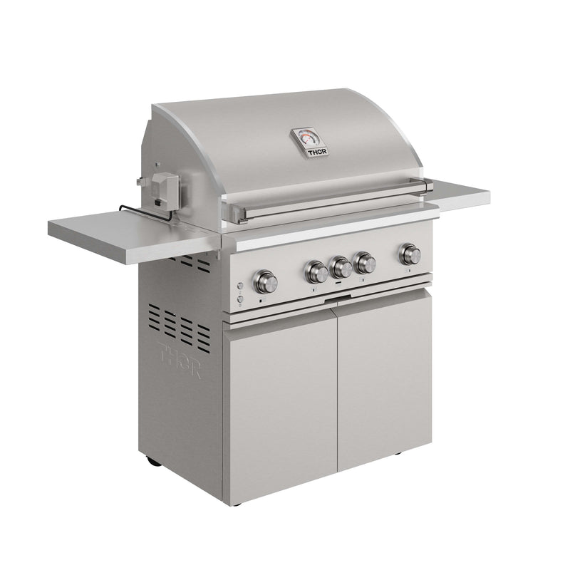 THOR Kitchen - 36-inch 4 burners Built in Gas Grill on cart with Sear/Rear Infrared Burner & Rotisserie Natural Gas - TPG3601 - IMG3