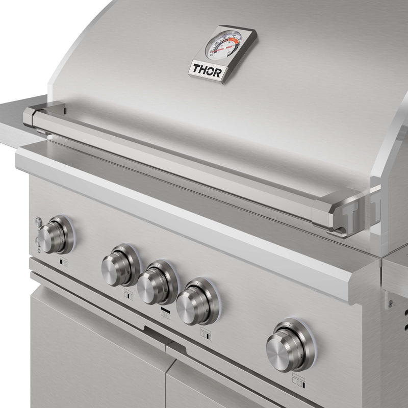 THOR Kitchen - 36-inch 4 burners Built in Gas Grill on cart with Sear/Rear Infrared Burner & Rotisserie Natural Gas - TPG3601 - IMG6