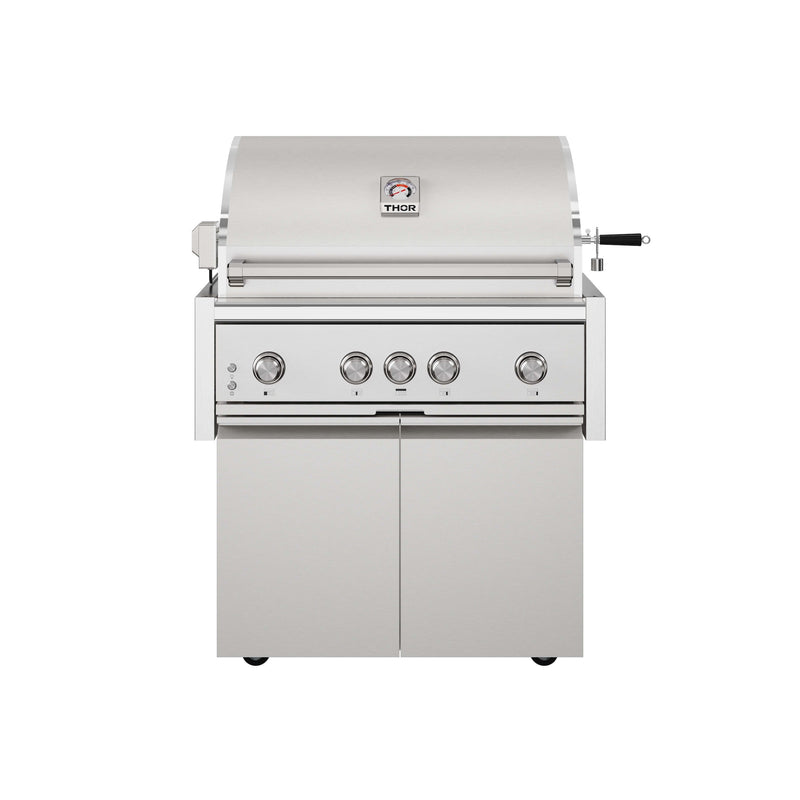 THOR Kitchen - 36-inch 4 burners Built in Gas Grill on cart with Sear/Rear Infrared Burner & Rotisserie Natural Gas - TPG3601 - IMG2