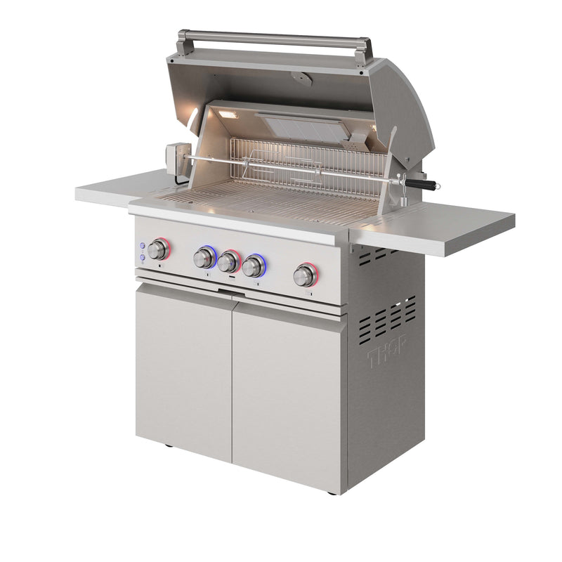 THOR Kitchen - 36-inch 4 burners Built in Gas Grill on cart with Sear/Rear Infrared Burner & Rotisserie Natural Gas - TPG3601 - IMG12
