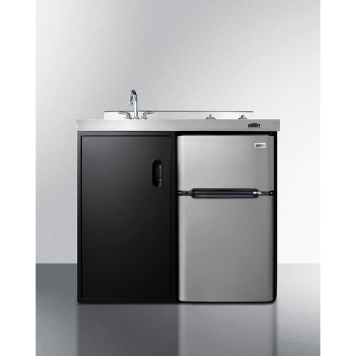Summit 39" Wide All-In-One Kitchenette C39ELGLASSBK