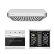 Empava - 3 PCS / 30" Gas Cooktop & 30" Range Hood & 24" Wall Oven-30GC30 & 30RH01 & 24WOB14 - EMPV-30GC30 & EMPV-30RH01 & EMPV-24WOB14 - IMG1
