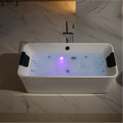 Empava - 67" Acrylic Freestanding Whirlpool Bathtub with Center Drain - EMPV-67AIS34-BK - IMG4