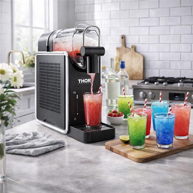 THOR Kitchen - Frozen Drink & Smoothie Maker in Black 68oz 6-in-1 Slushie Machine - TKS667B - IMG3