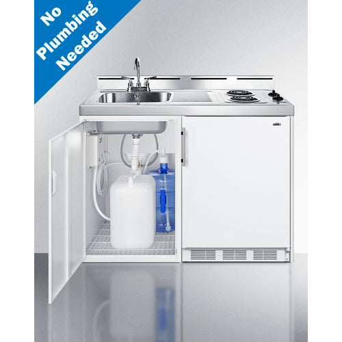 Summit 48" Wide All-In-One Kitchenette, No Plumbing Needed C48ELPUMP