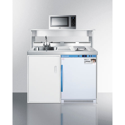 Summit 48" Wide All-In-One Wellness Room Kitchenette with Microwave C48ELMCMW