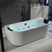 Empava - 71" Acrylic Freestanding Whirlpool Bathtub with Center Drain - EMPV-71AIS35-BK - IMG4