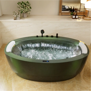 Empava - 75" Acrylic Freestanding Whirlpool Bathtub with 360° waterfall and Center Drain - EMPV-75DM02 - IMG3