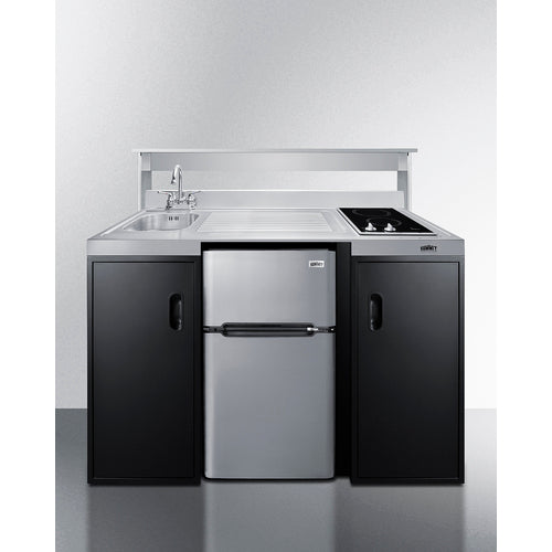 Summit 54" Wide All-In-One Kitchenette, ADA Counter Height CK55ADASINKL