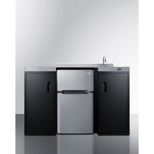 Summit 54" Wide All-In-One Kitchenette, ADA Counter Height CK55ADASINKR