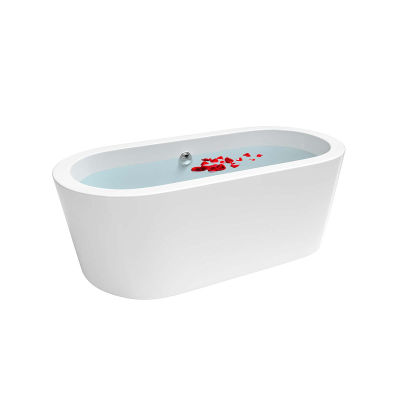 Empava 59" Freestanding Soaking Tub with Center Drain EMPV-59FT1505