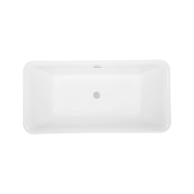 Empava 59" Freestanding Soaking Tub with Center Drain EMPV-59FT1511