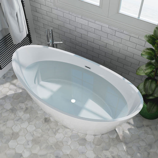 Empava - 59" Freestanding Soaking Tub with Center Drain - EMPV-59FT1518 - IMG2