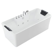 Empava - 59" Freestanding Rectangle Whirlpool Bathtub with Center Drain - EMPV-59AIS15 - IMG9