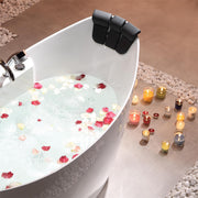 Empava - 59" Freestanding Boat-shaped Whirlpool Bathtub with Center Drain - EMPV-59AIS11 - IMG9