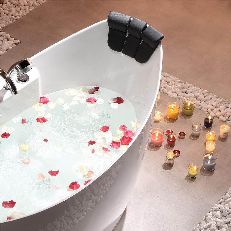 Empava - 59" Freestanding Boat-shaped Whirlpool Bathtub with Center Drain - EMPV-59AIS11 - IMG9