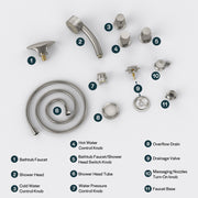 Empava - Bathtub Faucet Fixtures For EMPV-59JT005 Whirlpool Round Tub (Bronze) - ACC-005ORB - IMG18