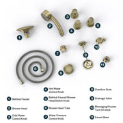Empava - Bathtub Faucet Fixtures For EMPV-59JT005 Whirlpool Round Tub (Bronze) - ACC-005ORB - IMG24