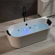 Empava - 71" Acrylic Freestanding Whirlpool Bathtub with Center Drain - EMPV-71AIS35-BK - IMG5