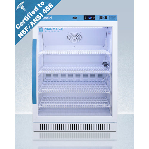 Summit 6 Cu.Ft. ADA Height Vaccine Refrigerator, Certified to NSF/ANSI 456 Vaccine Storage Standard ARG6PV456