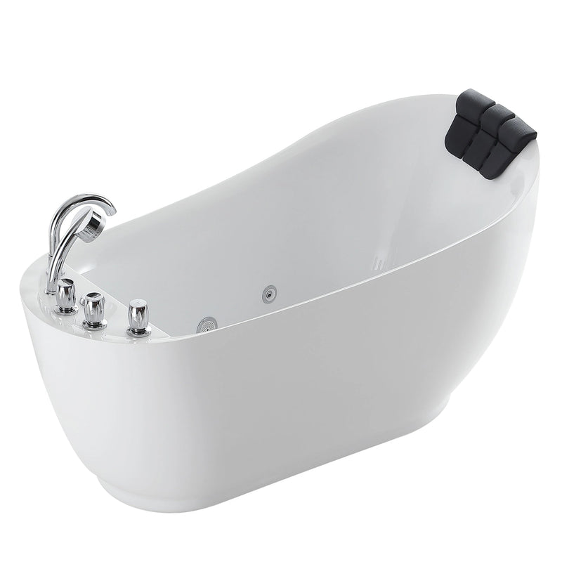 Empava - 67" Acrylic Freestanding Whirlpool Tub with Reversible Drain - EMPV-67AIS05 - IMG7