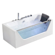 Empava - 67" Alcove LED Whirlpool Bathtub with Center Drain - EMPV-67JT408LED - IMG9