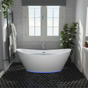 Empava - 67" Freestanding Soaking LED Tub with Center Drain - EMPV-67FT1518LED - IMG2