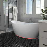 Empava - 67" Freestanding Soaking LED Tub with Center Drain - EMPV-67FT1518LED - IMG1