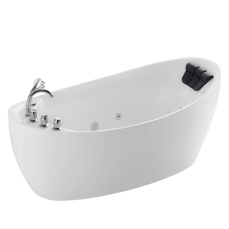 Empava - 67" Freestanding Hydro Massage Whirlpool Bathtub with Reversible Drain - EMPV-67AIS02 - IMG10
