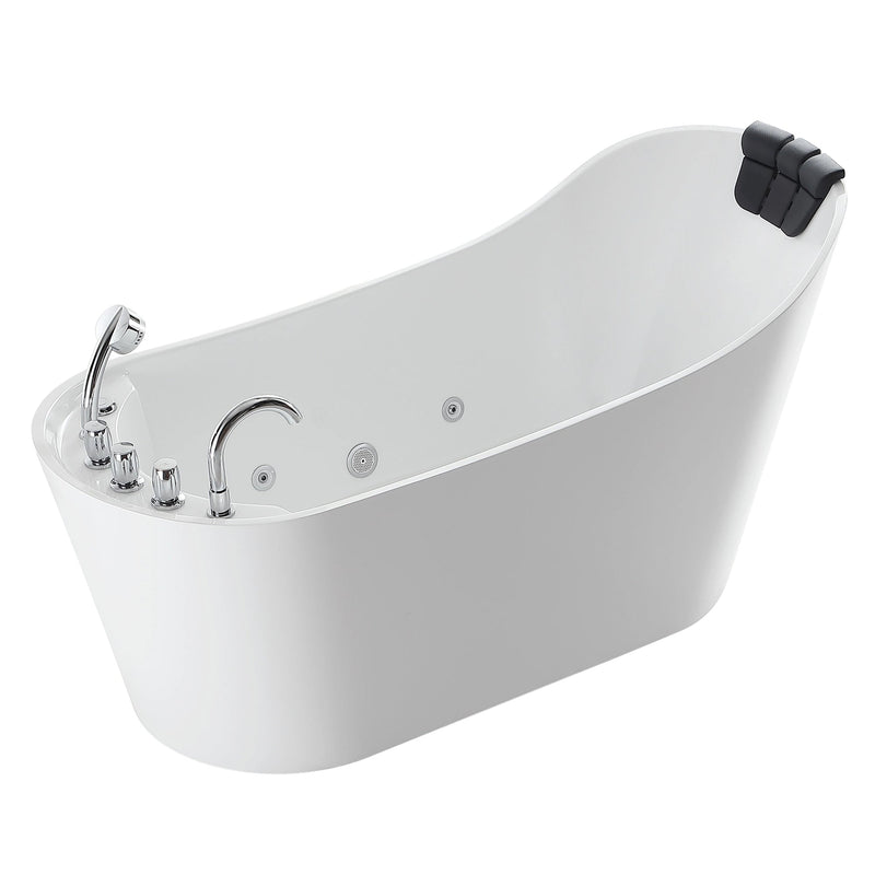 Empava - 67" Freestanding Whirlpool Tub with Faucet and Reversible Drain - EMPV-67AIS09 - IMG9