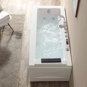 Empava - 67" Alcove Combination Massage Inline Heater LED Tub with Left Drain - EMPV-67JT351LED - IMG2