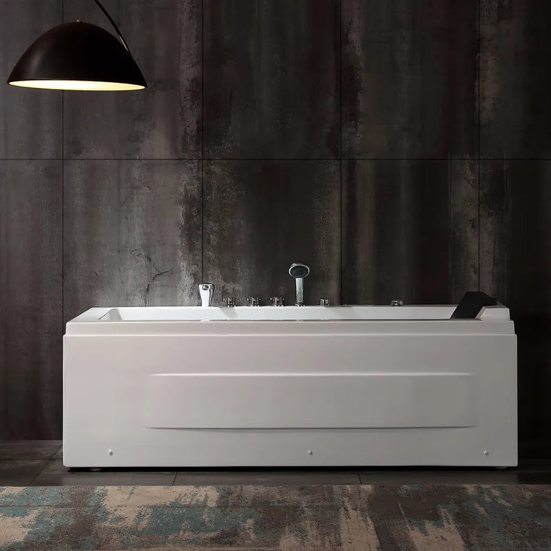 Empava - 67" Alcove Combination Massage Inline Heater LED Tub with Left Drain - EMPV-67JT351LED - IMG4