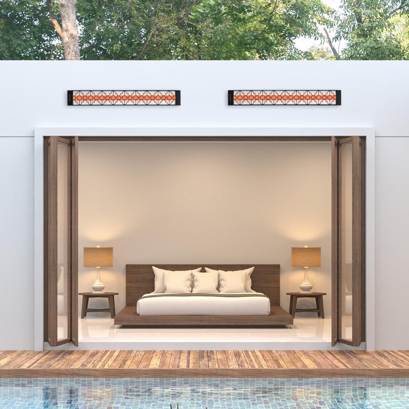 Infratech - 61 1/4-Inch Motif Collection 6000W Dual Element 240V Electric Infrared Patio Heater W/ Mediterranean Fascia (Mediterranean Motif / Black) - CD6024BL3 - IMG21