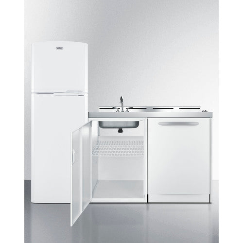 Summit 71" Wide All-In-One Kitchenette with Dishwasher ACKDW72