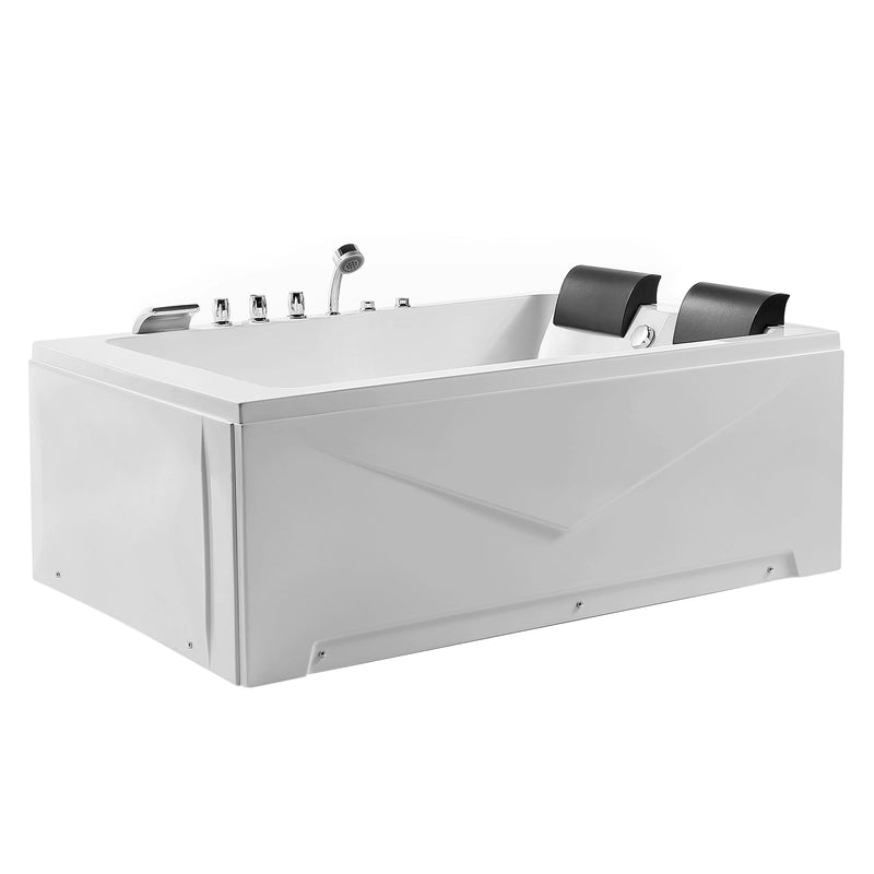 Empava - 71" Alcove Whirlpool 2-Person Bathtub with Right Drain - EMPV-71JT667B - IMG8