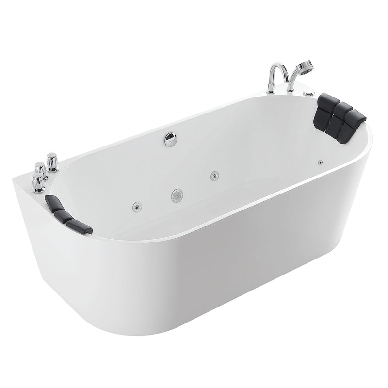 Empava - 71" Freestanding Hydro Massage Whirlpool Bathtub with Center Drain - EMPV-71AIS08 - IMG9