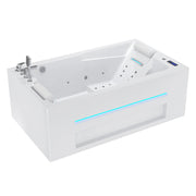Empava - 71-inch Alcove Massage Inline Heater 2-Person LED Tub With Left Drain - EMPV-71JT802 - IMG9