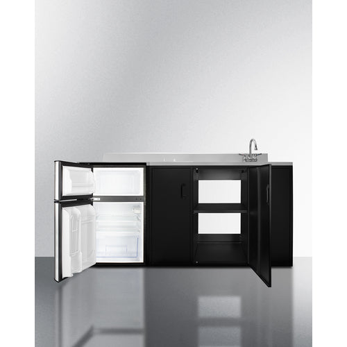 Summit 72" Wide All-In-One Kitchenette, ADA Counter Height CK72ADASINKR