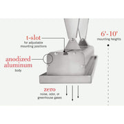 Infratech - 63 1/2-Inch Slimline Series 4000W Single Element Electric Infrared Patio Heater 480V (480V / 4000W / 63 1/2-Inch / Silver) - SL4048SV - IMG14