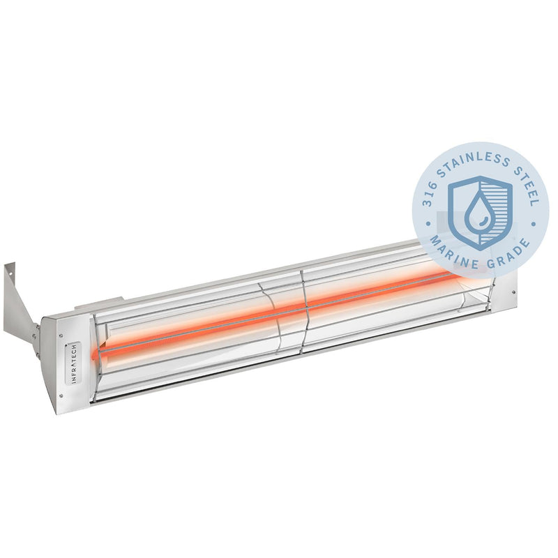 Infratech - 61 1/4-Inch W-Series 3000W Single Element Electric Infrared Patio Heater 240V (Stainless Steel / 240V / 3000W / 61 1/4-Inch / Single Element / 3000) - W3024SS