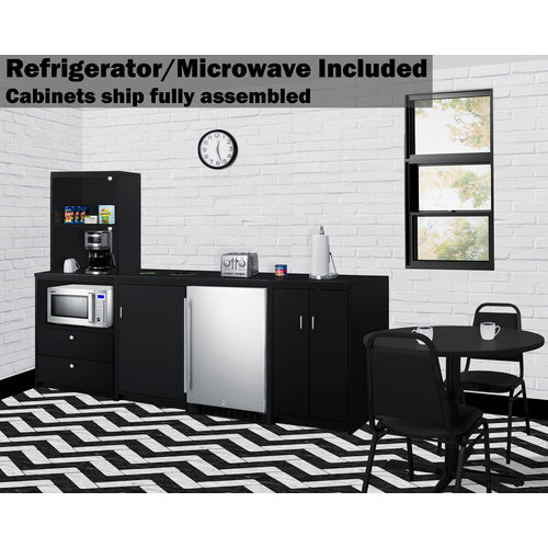 Summit 95" Wide Casework Suite with Refrigerator and Microwave, ADA Height CWSUITE95R