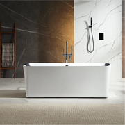 Empava - 67" Acrylic Freestanding Whirlpool Bathtub with Center Drain - EMPV-67AIS34-BK - IMG5