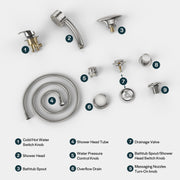 Empava - Bathtub Faucet Fixtures For EMPV-59JT319LED Corner Tub (Bronze) - ACC-319ORB - IMG18